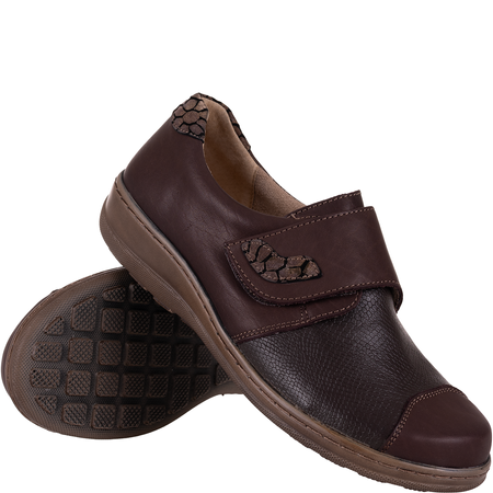 Brązowe półbuty damskie skórzane Syrena SH 462 komfort