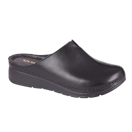 Klapki damskie skóra naturalna Syrena SST 922 czarne