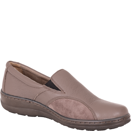 Beżowe półbuty wsuwane damskie Helios 453 skóra licowa