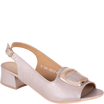 Złote sandały skórzane marki Syrena SGO 1986 vera filo