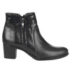 Komfortowe botki damskie Syrena SE 404 - czarne skóra