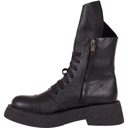 Skórzane trzewiki damskie SLA 976/V/1 czarne