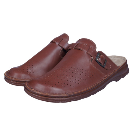 Komfortowe klapki męskie SYRENA SH 011 brąz