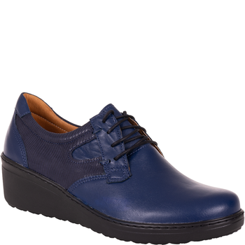 Komfortowe półbuty damskie skórzane Syrena SWB 192 granatowe