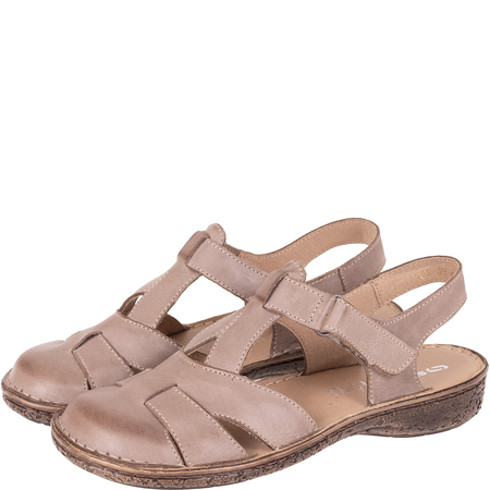 Sandały skórzane Syrena SH 152 beż | Obuwie idealne na lato