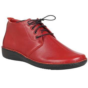 Trzewiki damskie skórzane marki Syrena K-230 czerwone