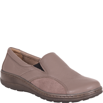 Beżowe półbuty wsuwane damskie Helios 453 skóra licowa