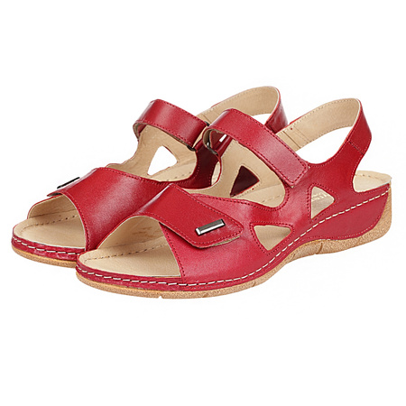 Sandały damskie skórzane SYRENA SWB 550 czerwone
