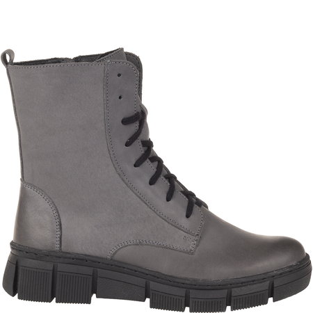 Skórzane trzewiki damskie Syrena SST 4090/DA grafit