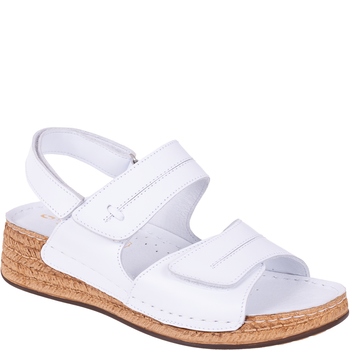 Sandały skórzane damskie marki Syrena SST 993 białe