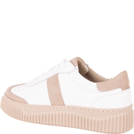 Półbuty Syrena SGO 2061 biało-beżowe - skórzane, stylowe