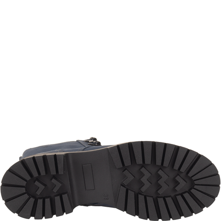 Wygodne botki damskie skórzane Syrena SST 4096 granatowe