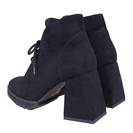 Polskie botki na obcasie ocieplane z linii Eco model EDA 322Z czarne