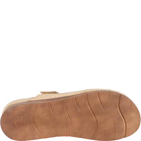 Beżowe klapki damskie skórzane marki Syrena SST 923