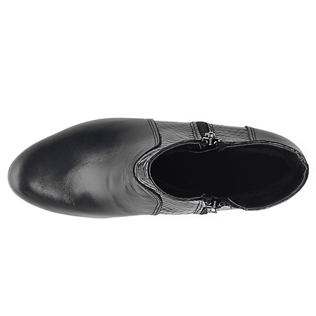 Komfortowe botki damskie Syrena SE 404 - czarne skóra