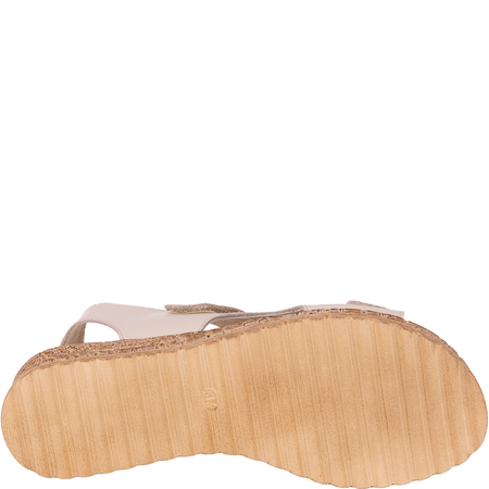 Syrena SWB 560 beżowe sandały damskie - skórzane, wygodne