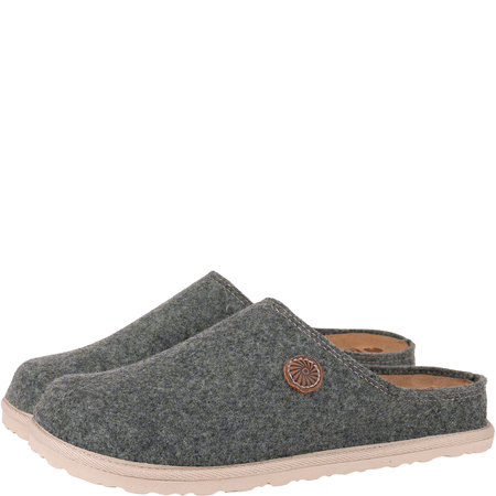 Kapcie damskie INBLU CS000047 zielone - filcowe