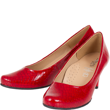 Czółenka damskie skóra naturalna Syrena SE 7115 czerwone