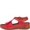 Czerwone sandały damskie skórzane marki Syrena SST 924