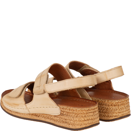 Sandały skórzane damskie marki Syrena SST 993 beżowe