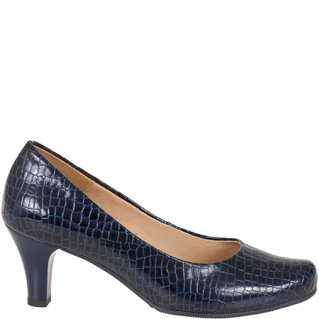 Czółenka damskie skóra naturalna Syrena SE 7115 granatowe