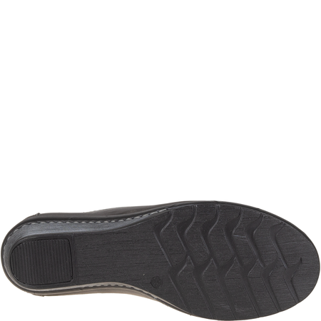 Półbuty na koturnie skórzane Syrena SST 1593/50 grafit