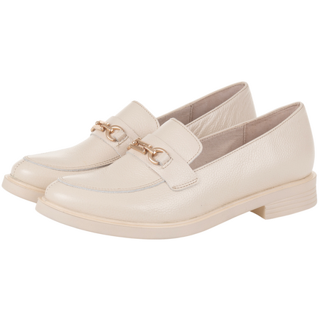 Mokasyny damskie skórzane marki Syrena SE 02902 beżowe