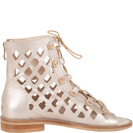 Sandały damskie Syrena SLA 1058/C szampan, skóra licowa