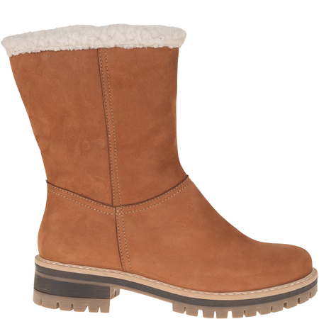 Zimowe botki ocieplane Syrena SST 4075 brązowe, nubuk