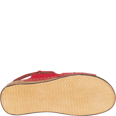 Sandały skórzane damskie marki Syrena SST 993 czerwone