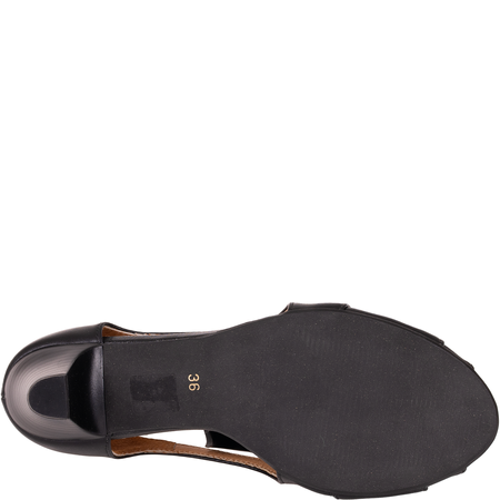 Czółenka na obcasie czarne skórzane marki Syrena SWB 128