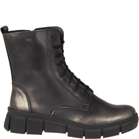 Skórzane trzewiki damskie Syrena SST 4090/DA czarno-złote