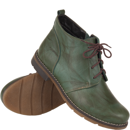 Botki damskie zimowe marki Syrena SST 4000/D zielone