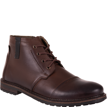 Trzewiki męskie zimowe Syrena SI 087-785 brązowe - skóra naturalna