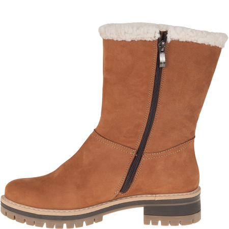 Zimowe botki ocieplane Syrena SST 4075 brązowe, nubuk