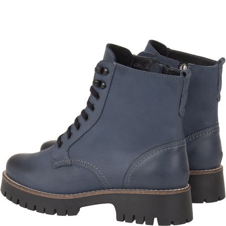 Wygodne botki damskie skórzane Syrena SST 4096 granatowe