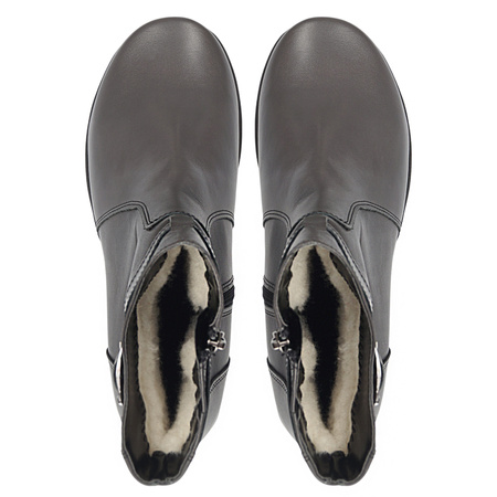 Klasyczne botki skórzane Syrena - model SE 015 B grafit