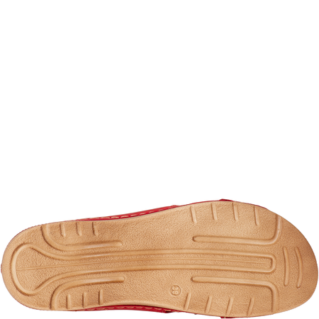 Klapki damskie skórzane Syrena SST 869 czerwone