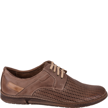 Półbuty skórzane męskie Syrena SI 323B-825 brązowe