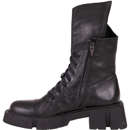 Trzewiki damskie Syrena SLA 976/A/1 skóra naturalna czarne lico