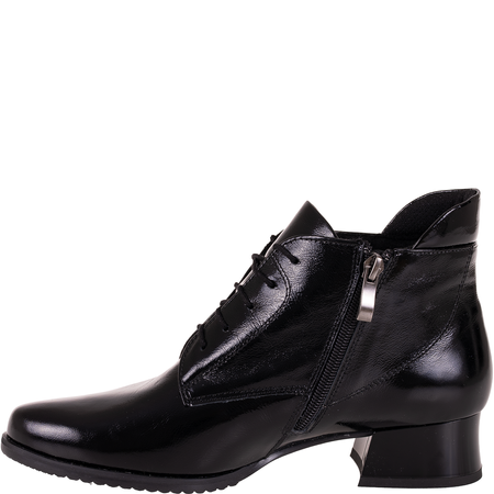 Czółenka skórzane Syrena SGO 2044 czarne lakierowane