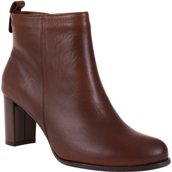 Stylowe botki damskie skórzane Syrena SPU B-262 brązowe