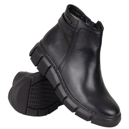 Modne botki damskie Syrena SWB K-259 - skóra naturalna