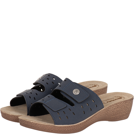 Granatowe klapki damskie Inblu GL-52 na koturnie