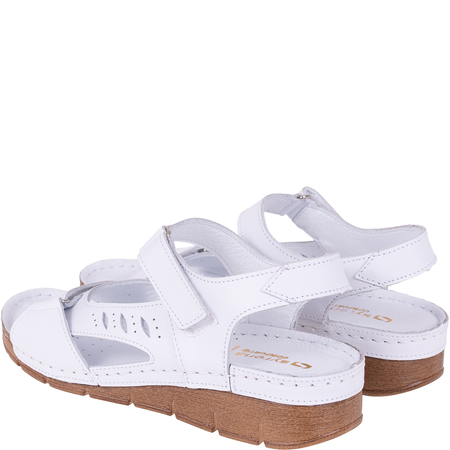 Sandały damskie skórzane marki Syrena SST 907 białe