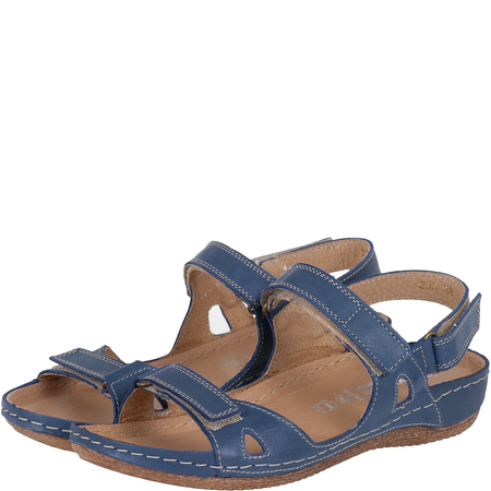 Sandały damskie skórzane granatowe Syrena Comfort SH 205