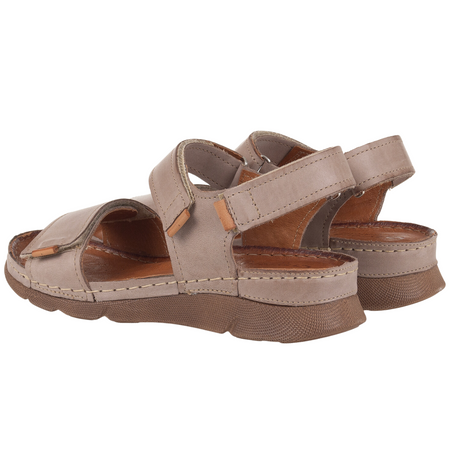 Sandały skórzane damskie marki Syrena SST 990 cappuccino