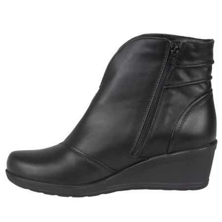 Botki damskie zimowe skórzane Syrena SE 3033 czarne