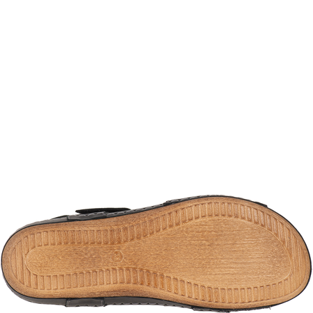 Skórzane sandały damskie marki Syrena SH 246 czarne