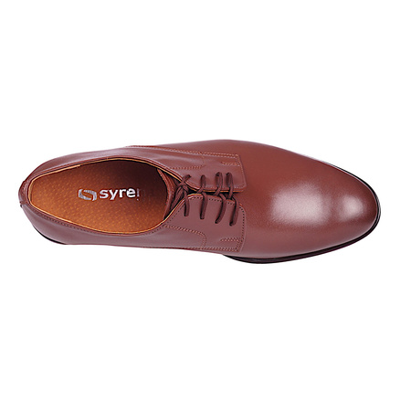 Półbuty wizytowe męskie skórzane w kolorze brązowym Syrena SE 934